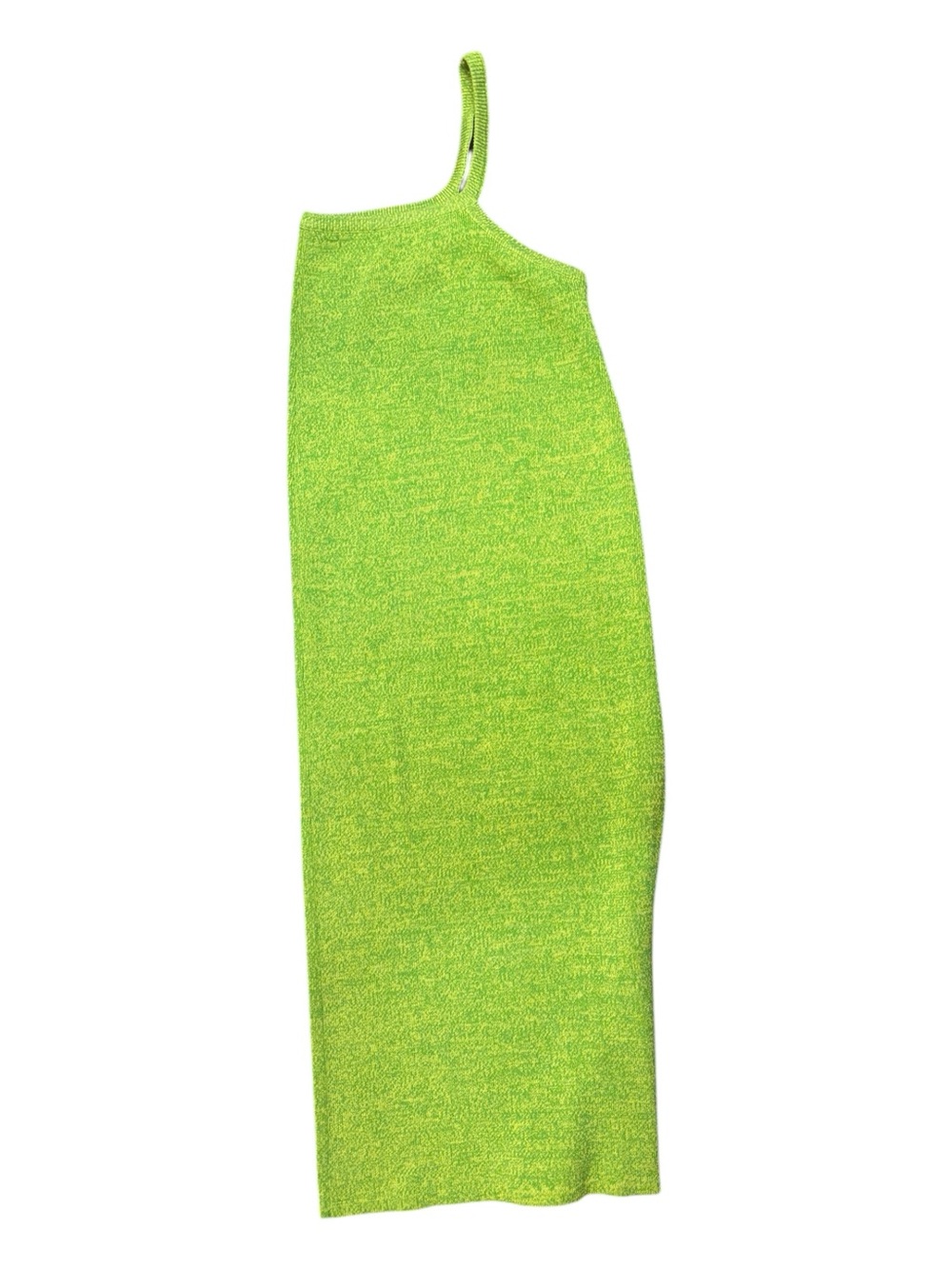 SOLID & STRIPED One-Shoulder Knit Dress in Lime and Yellow - Picture 3 of 4